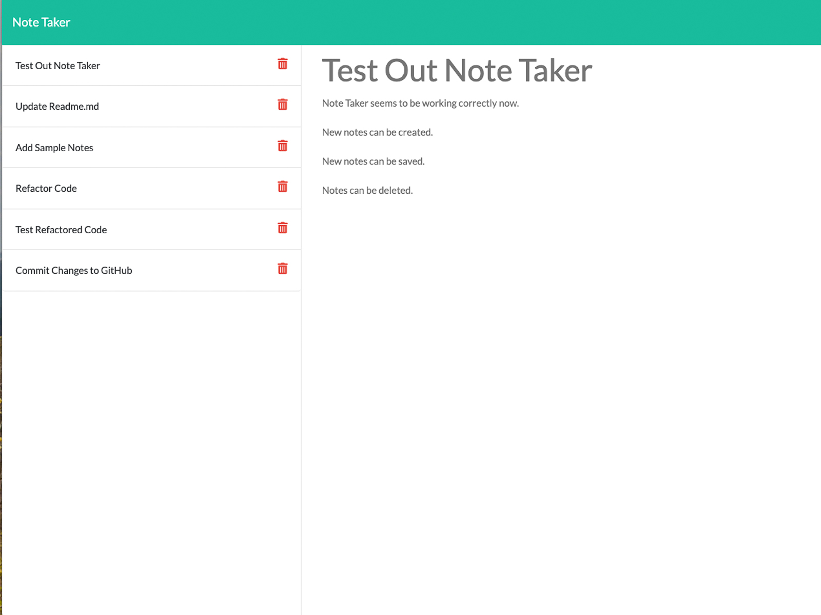 screenshot of Note Taker 1.0
